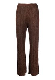 AERON Shale metallic-knit trousers - Arancione