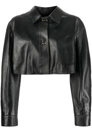 AERON Shore cropped leather jacket - Nero