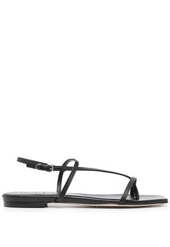 aeyde Ella leather strap sandals - Nero