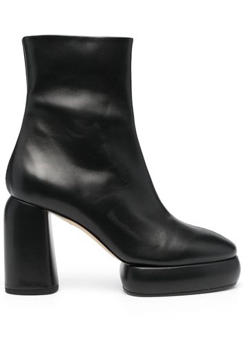 Aeyde high block-heel ankle boots - Nero