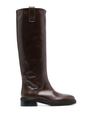 Aeyde knee-length leather boots - Marrone