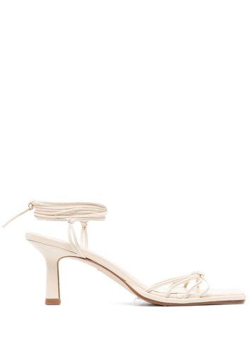 Aeyde lace-up 75mm leather sandals - Toni neutri