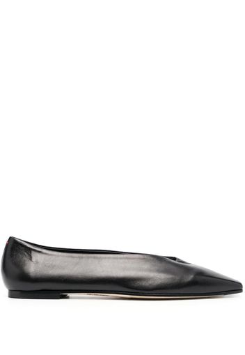 Aeyde Betty leather ballerina shoes - Nero