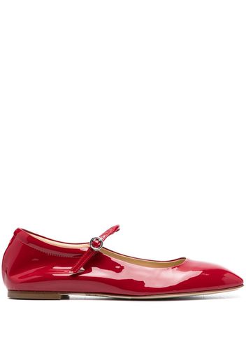 Aeyde Uma patent-leather Mary Janes - Rosso