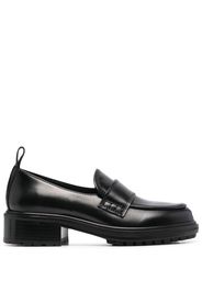 Aeyde penny-slot leather loafers - Nero