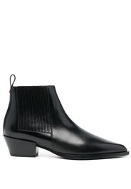 Aeyde pointed-toe leather ankle boots - Nero