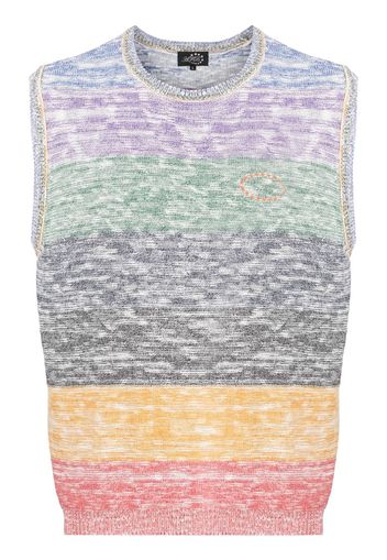 AFB striped knitted vest - Multicolore