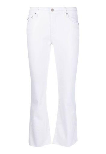 AG Jeans mid-rise cropped denim jeans - Bianco