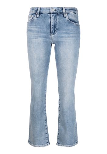 AG Jeans mid-rise logo-patch jeans - Blu