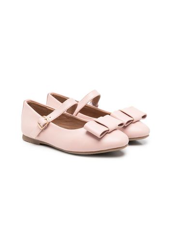 Age of Innocence bow-detail leather ballerina shoes - Rosa