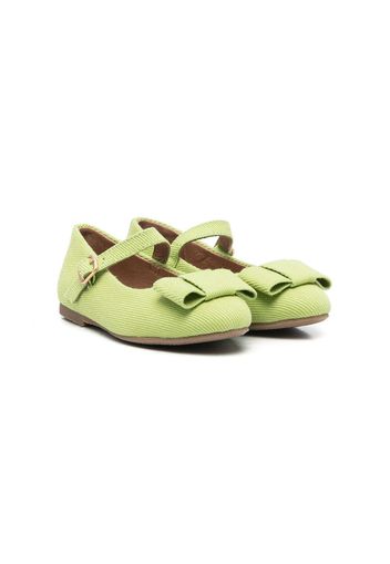 Age of Innocence Ellen bow-detail ballerina shoes - Verde