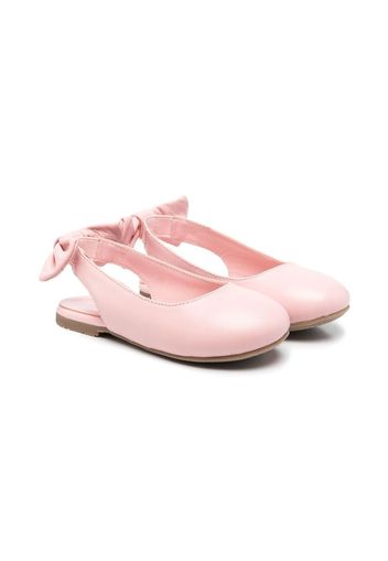 Age of Innocence bow-detail leather ballerina shoes - Rosa