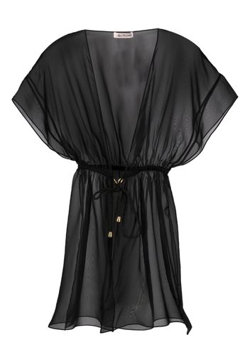 Agent Provocateur Evelyn tie-front kaftan - Nero