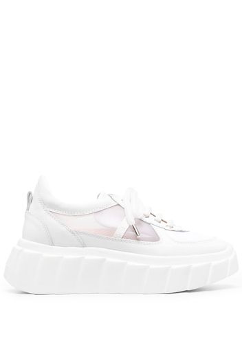 AGL Sneakers Blondie Grid con suola rialzata - Bianco