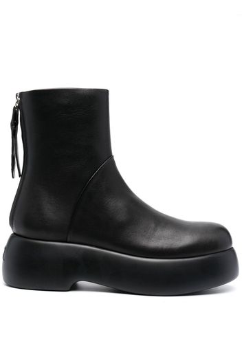 AGL Nancy rear-zip fastening boots - Nero