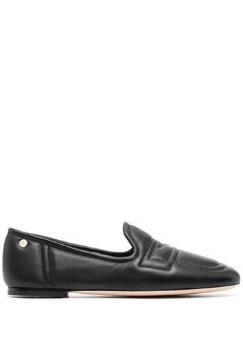 AGL debossed-detail leather loafers - Nero