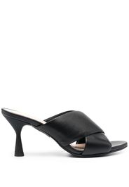 AGL crossover-strap leather mules - Nero