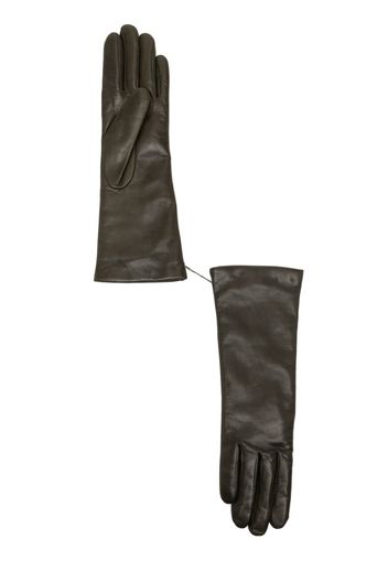 Agnelle Christina long leather gloves - Verde