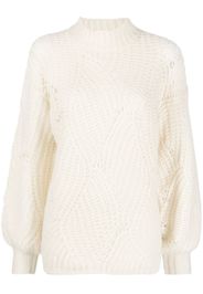 Agnona ribbed-knit jumper - Bianco