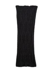 Agnona cable-knit silk blend scarf - Nero