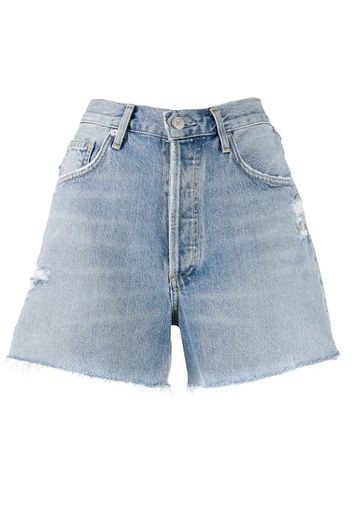 distressed denim shorts