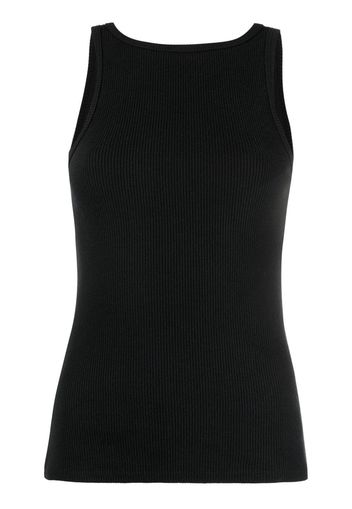 AGOLDE fine ribbed vest top - Nero