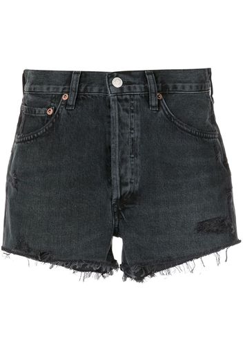 AGOLDE Shorts denim a vita alta Parker - Nero