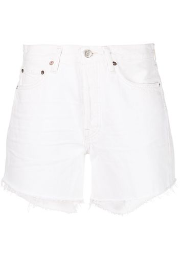 AGOLDE Shorts denim a vita alta Parker - Bianco