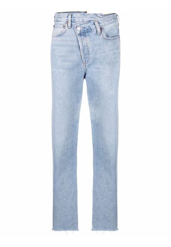 AGOLDE criss cross straight-leg jeans - Blu