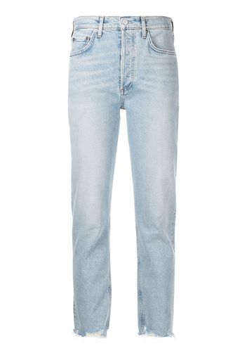 AGOLDE high-waisted cropped jeans - Blu