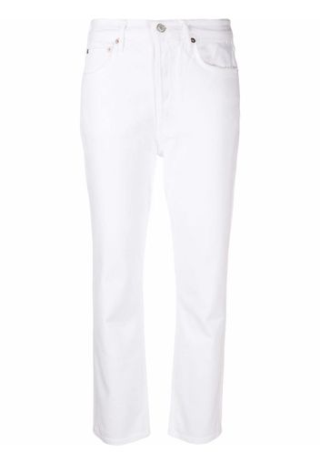 AGOLDE high-waist cropped jeans - Bianco