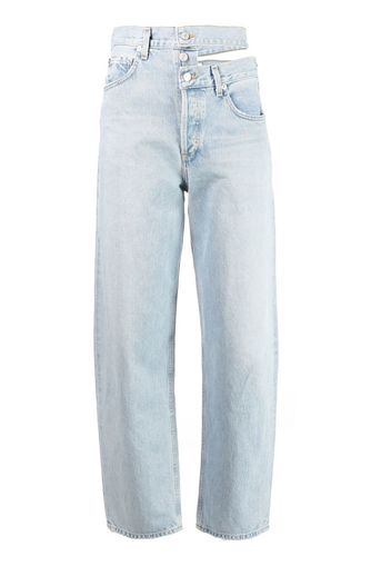 AGOLDE high-waisted straight-leg jeans - Blu