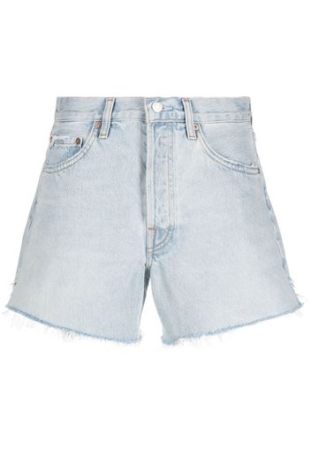 AGOLDE Shorts denim con bordo sfilacciato - Blu