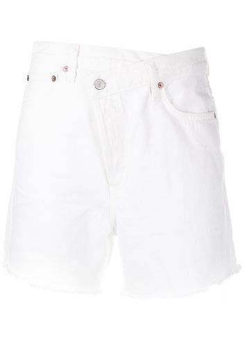 AGOLDE Shorts denim asimmetrici - Bianco