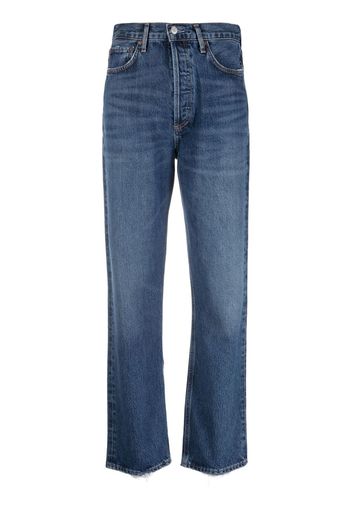 AGOLDE high-waisted straight-leg jeans - Blu