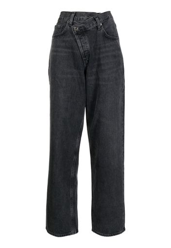 AGOLDE high-waist straight-leg jeans - Nero