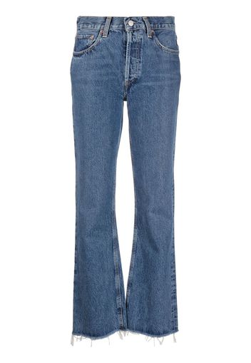 AGOLDE raw-cut straight-leg jeans - Blu