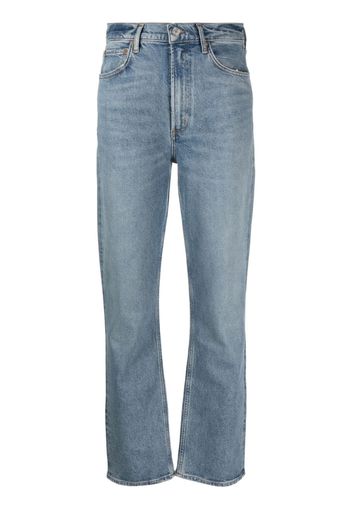 AGOLDE high-rise straight-leg jeans - Blu