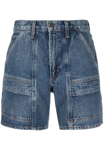 AGOLDE Cooper cargo denim shorts - Blu