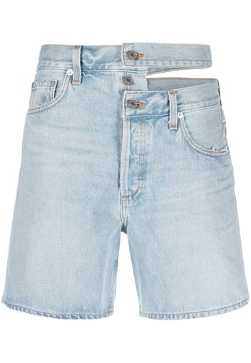 AGOLDE Shorts denim asimmetrici - Blu