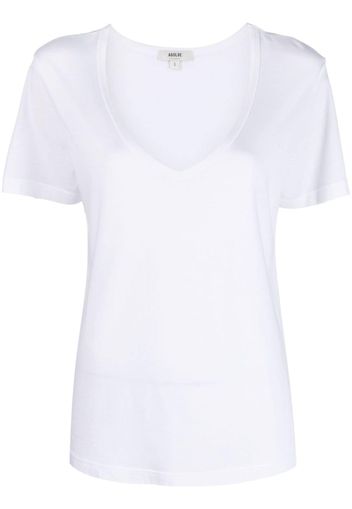 AGOLDE V-neck cotton-blend T-shirt - Bianco