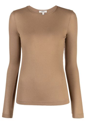 AGOLDE Shona fine-ribbed top - Marrone