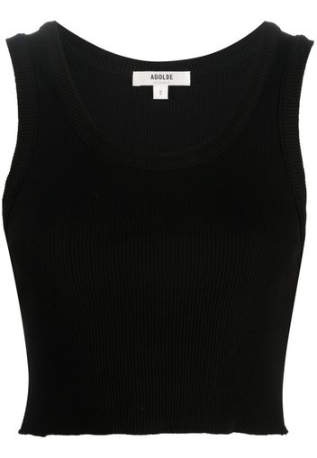 AGOLDE ribbed-knit sleeveless top - Nero