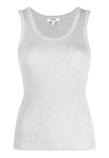 AGOLDE knitted sleeveless tank top - Grigio