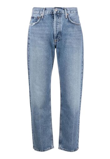 AGOLDE cropped straight-leg jeans - Blu