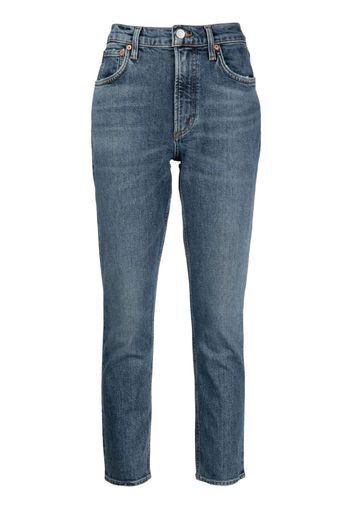 AGOLDE high-rise straight-leg jeans - Blu