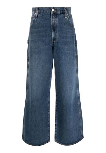 AGOLDE mid-rise wide-leg jeans - Blu