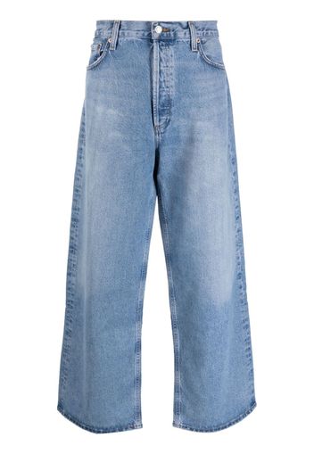 AGOLDE mid-rise wide-leg jeans - Blu