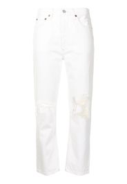 AGOLDE Jeans dritti Riley crop - Bianco