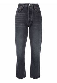 AGOLDE tapered-leg cropped jeans - Nero